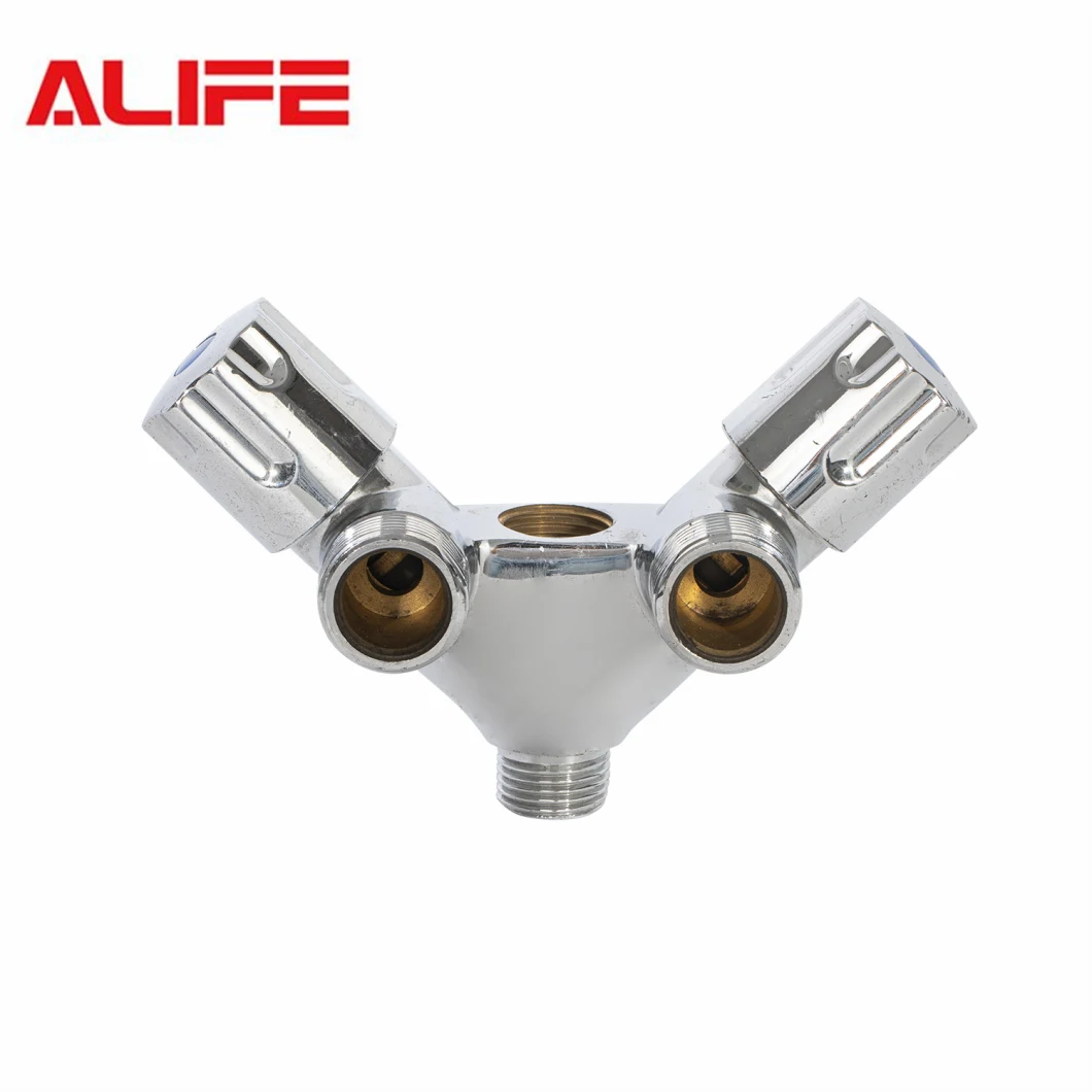 Alife Sanitary Ware Plumbing Brass Angle Valve Hot and Blue Water Stop Valve