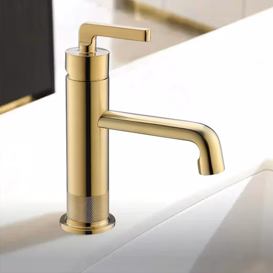 モダンなシングルハンドルの浴室の蛇口、ゴールデン真鍮のシンクの蛇口