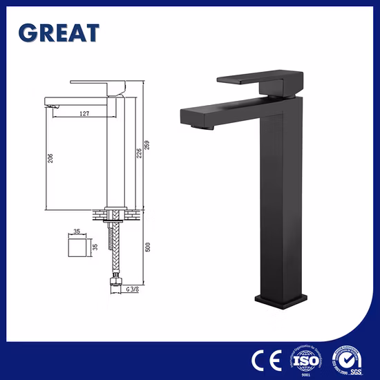 新しい鉛フリー真鍮シングルハンドルシンク蛇口浴室の蛇口