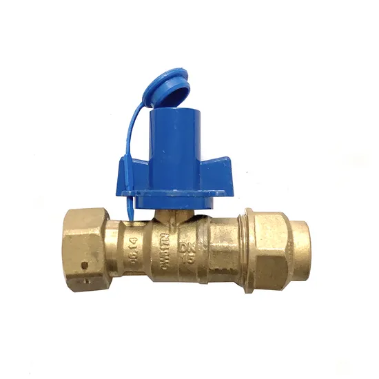 ロック付き真鍮製水道メーターボールバルブ Cw617n