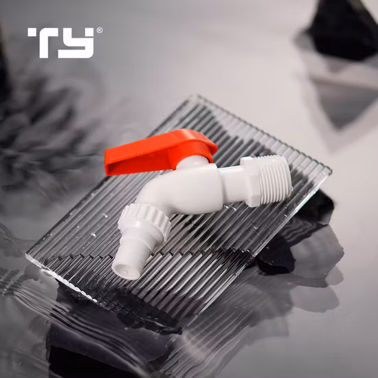 高速配信 PVC プラスチック蛇口キッチンの蛇口水浴室の蛇口シンクタップシングルミキサータップ赤ハンドル